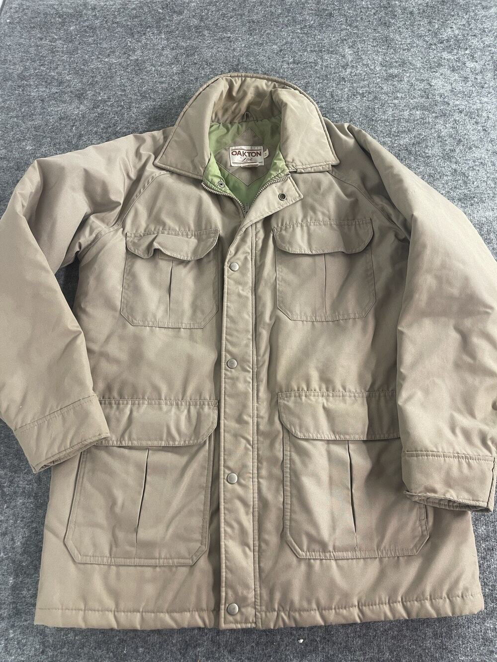 Oakton Limited Jacket Mens Large Tall LT Brown Insulated Thermal Coat N15
